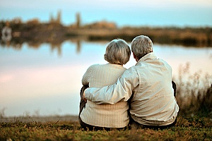 a senior couple enjoying time together after selling their life insurance policy